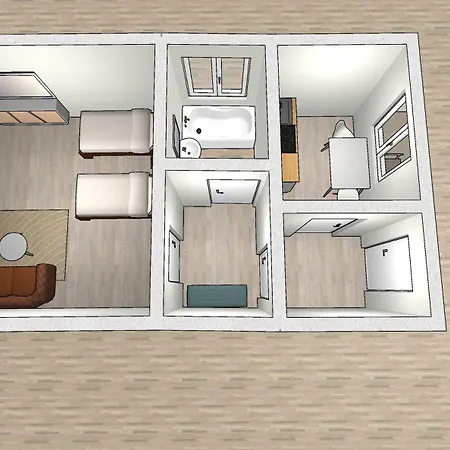 Emas 2 Mit 2 Einzelbetten, Kueche, Wlan, Tv Διαμέρισμα *