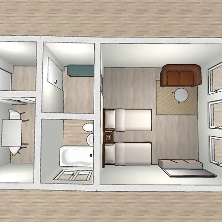 Appartement Emas 2 Mit 2 Einzelbetten, Kueche, Wlan, Tv Krefeld