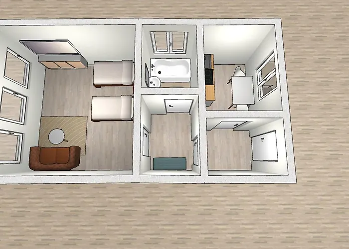 Emas 2 Mit 2 Einzelbetten, Kueche, Wlan, Tv Lägenhet *